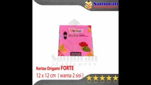 Kertas Origami Kecil Forte isi 25 Lembar / 1 Pak Kertas Lipat TK 12x12 - 2 Sisi Sama Warna