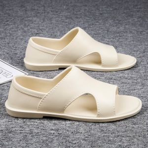 Sandals Mens Summer Outwear Driving Leather Sandals Men Non Slip Trend Wear Resistance Casual Soft Bottom Rome Beach Slippers