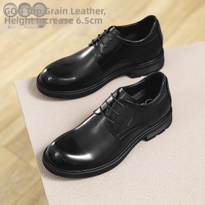 GOG | Business Formal Leather Elevator Shoes for Commute and Wedding Internal Height Increase
