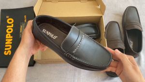 Giày nam da bò SUNPOLO giày đi làm công sở đi tiệc LS4041