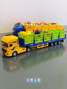Kids Inertial Transport Truck Toy Set Hauler Semi Trailer Detachable Truck Toy