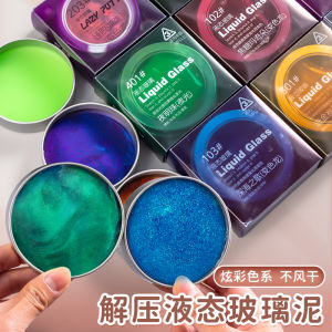 Bột Slime Thủy Tinh Lỏng Giải Trí Giảm Căng Thẳng Cho Trẻ Em an Toàn Thay Đổi Màu Đàn Hồi Bột Sáp Nhiều Màu Dành Cho Học Sinh Tiểu Học
