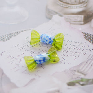 Zhibo จานใส่ผลไม้สำหรับตกแต่งบ้านทำขนมแก้วทำด้วยมือของตกแต่งบ้านงานฝีมือแก้วมินิรำลึกความทรงจำในวัยเด็ก