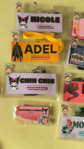 Personalized Cute Name Tag for Kids Custom ID Lace for School Waterproof Laminated Tag with Lanyard