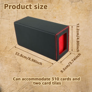 Magnetic Game Box Leather Double Deck Commander Card Storage Box with 2 Display Windows Large Capacity For Bar Christmas Party