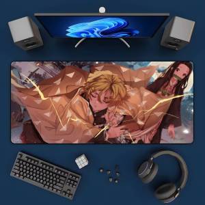 Bandai | Demon Slayer Sanemi Anime Gaming Mouse Pad Large Rubber Keyboard Desk Mat With 2MM Stitched Edge Design