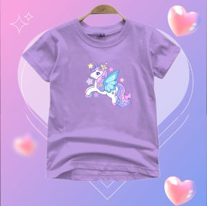 Kaos Anak Perempuan Kuda Pony Bahan Lembut