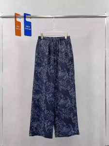 Loose Printed Casual Pants Womens Autumn New plus Size Pear Shape Body Draping Wide Leg Long Trousers Comfortable High Waist