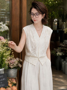 TIANQIANHUI | Lace V-neck Sleeveless Womens Vest