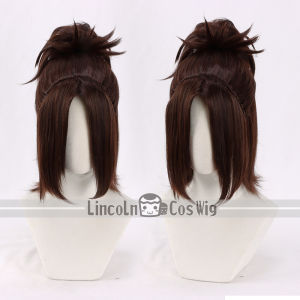 Phụ Kiện Tóc Giả Màu Nâu Đậm Lincoln Attack on Titan Hanji Cosplay Phụ Kiện Tóc Giả Cho Tiệc Hóa Trang Halloween