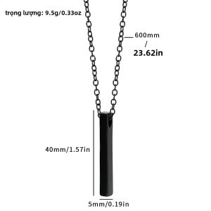 Bandai | Cổ Điển Punk Hip Hop Dọc Thanh Dài Mặt Dây Chuyền Vòng Cổ Phụ Kiện Thời Trang Dành Cho Nam Giới Và Bé Trai Kim Loại Cosplay Phụ Kiện
