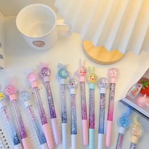 Kawaii Liquid Quicksand Gel Pen Neutral Pen Sequins Decorate Signature Pen School Office Supply Stationery Gift创意可爱笔(2354)