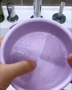 3 In 1 Makeup Brush Cleaning Bowl Powder Puff Clean Drying Storage Beauty Tool Cleaning Pad