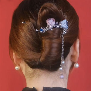 Barrettes Female 2024 New Arrival Classy Chinese Ancient Style Banana Clip Back Head Clip Hairware Fancy Tassel Updo Gadget