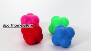 2/4Pcs Reaction Bounce Balls Hexagon Reaction Ball for Baseball Handball Tennis Training Red Green Blue Reflex Balls Sports Fitn