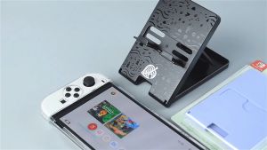 ขาตั้ง Switch สุดน่ารักสำหรับ Nintendo Switch Lite ขาตั้งแบบพกพาพับได้แบบปรับได้สำหรับ Switch OLED