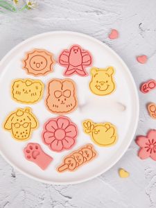 Cartoon 3D Baking Cookie Mold Press Style Sugar Cream Printing Tool Home Use DIY Biscuit Making Tool Japanese Style Popular Element