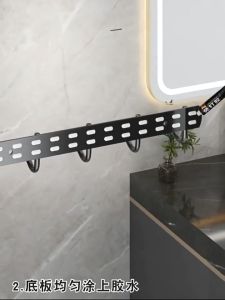 Black/Sliver 304 Stainless Steel Hooked Bathroom Hook Door Hook To The Wall Of The Kitchen Wall(3/4/5/6/7/8Hook)