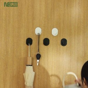 4Pcs/Set Strong Stainless Steel Wall Mounted Hook Door Sticky Hanger Hook Up Bathroom Door Clothes Towel Handbag Holder