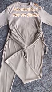 Zeera Oneset Cutbray Knit Premium / Setelan Wanita Terbaru / One set Wanita Kekinian / Anzani.id