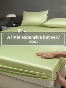 KAMONI | Cool Ice Silk Pure Color Bed Sheet Set