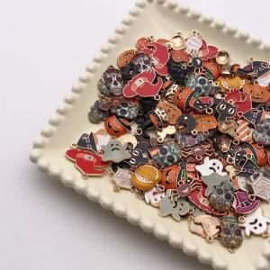 Men Halloween Charms Hợp Kim Ma Bí Ngô Nhện Bát Mặt Dây 10/20/30/40 Chiếc Bộ DIY Trang Sức Làm Cổ Điển Phụ Kiện Thời Trang