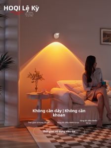 HUOQI | Đèn Trang Trí Tường Không Dây Điều Khiển Từ Xa Pin Dài