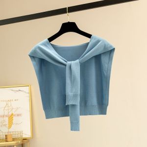 Khăn Choàng Cổ Dệt Kim Mỏng Thời Trang Cho Nữ Mùa Xuân Hè Phong Cách Thường Ngày Chống Lạnh Chống Lạnh