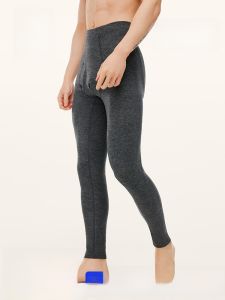 HLA | Heilan Home Mens Cashmere Thermal Pants Anti-static Knee Padded Heat Generating Base Layer Autumn Trousers Thickened Polyester Fiber
