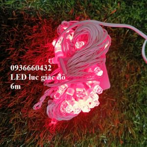 Dây Đèn LED màu đỏ trang trí hang đá có chớp dài 6m dùng để trang trí Noel Tết
