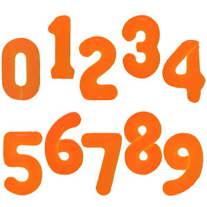 40 inch orange neon fluorescent digital balloons with 0-9 aluminum foil balloons for birthday graduation and party decoration