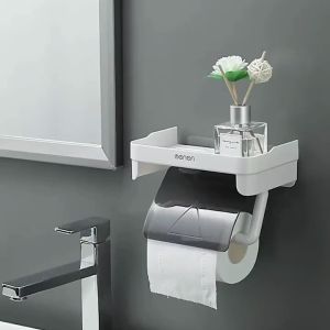 Giá treo giấy vệ sinh thông minh Kệ để đồ nhà tắm vệ sinh dán tường