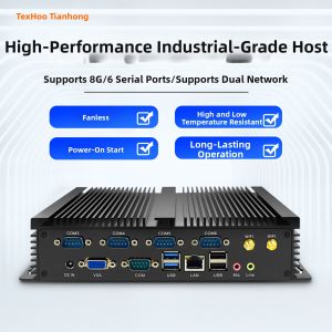 TexHoo | Low Power Fanless Mini PC 6 Serial Ports
