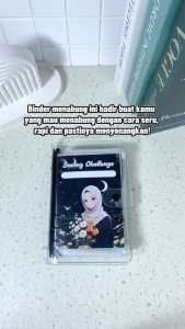 Mushion [Free 10 Ziplock] Paket Binder Nabung Keuangan A6 Dompet Menabung Motif Hijab