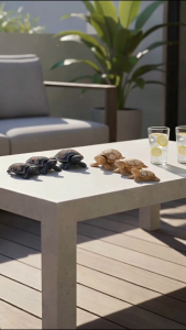 Set Patung Kura-Kura Kayu Handmade 3 Ukuran Tempat Permen Pajangan Meja Dekorasi Rumah