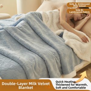 NAIYOUCHENG | Milk Plush Warm Thick Air Conditioner Office Nap Blanket