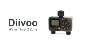 Diivoo 自动灌溉浇水器 2 Outlet Water Timer Automatic Plant Watering System Garden Irrigation Valve Controller