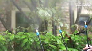 Béc phun sương đồng\cam\xám kèm dây PE lõi nhôm có thể uốn cong định hình