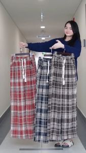 Quần NỈ DẠ LÔNG ống rộng kẻ karo dày đẹp tôn dáng che nhược điểm tốt có bigsize