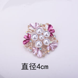 Pink Rose Flower Brooch Pin Womens Fashion Accessories Anti-Light Fresh Outlined Alloy Plant Floral Patterned Brooch Pins