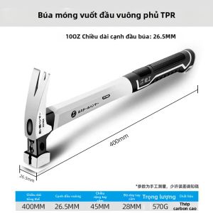 GREENERY Búa Móng Vuốt Thép Carbon Cao Cấp Có Tay Cầm Đa Chức Năng Chống Trượt Cho Chế Biến Gỗ Dụng Cụ Gia Đình Búa Móng Tay Bằng Thép Không Gỉ