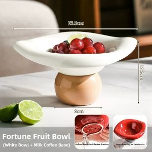 Mr.Snail | Drainable Decorative Ceramic Fruit Platter for Home