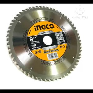 INGCO ใบเลื่อยวงเดือน ตัดไม้ TCT Saw Blade 9 นิ้ว x 60 ฟัน รูเพลา 30 มม. รุ่นTSB123523 พร้อมแหวนลดขนาด