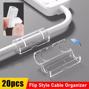 Self-adhesive Cable Holder Fixer Clips Organizer Clamp Management Adhesive Clamp Wire Manager Wall Stickers for Home Office Car