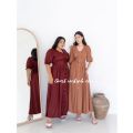 S~XXXXL Dress Pauly Long Dress Maxi Casual Party Style Dress Kancing Depan Size Jumbo. 