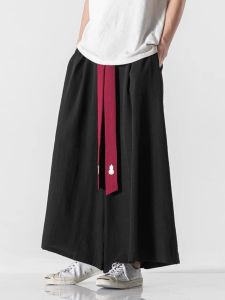 YEBO | Extra Large Summer Chinese Style Loose Pants 300 lbs