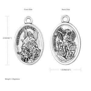 10 Chiếc Tổng Lãnh Thiên Thần Thánh Michael Quyến Rũ Thiên Thần Hộ Mệnh Kitô Giáo Huy Chương Mặt Dây Hợp Kim Kẽm Kim Loại Cho DIY Trang Sức Làm Phụ Kiện