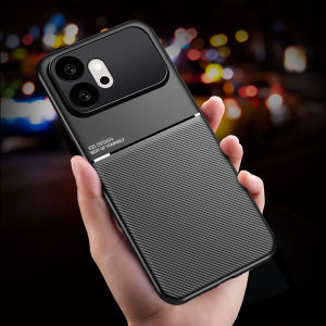 szhaiyu | Luxury Business Style Leather Texture Magnetic Slim Matte Phone Case for Honor 600 Pro 600 Lite Shockproof Protective Cover