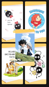 Howl & Sophie Inspired Card | Howl’s Moving Castle Anime Card|Studio Ghibli Style Cute Greeting Card