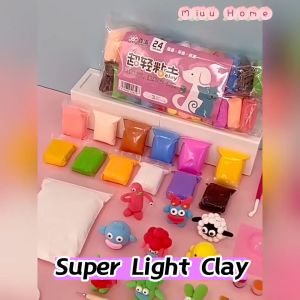 Super Light Clay 12/ 24/ 36 Colours Non Toxic Air Dry Clay Polymer Clay Modelling Clay Tanah Liat Kanak Kanak 超轻黏土